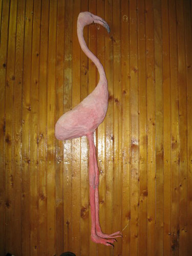 Фламинго из папье-маше своими руками