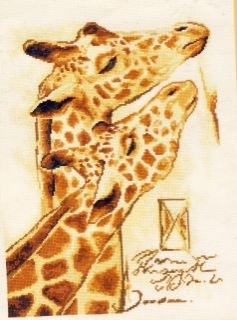 жираф вышивка
