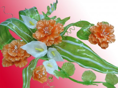 цветы из карамели